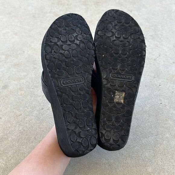 COACH Jolene Signature Wedge Flip Flop Women’s Sz 8.5 - Picture 7 of 15